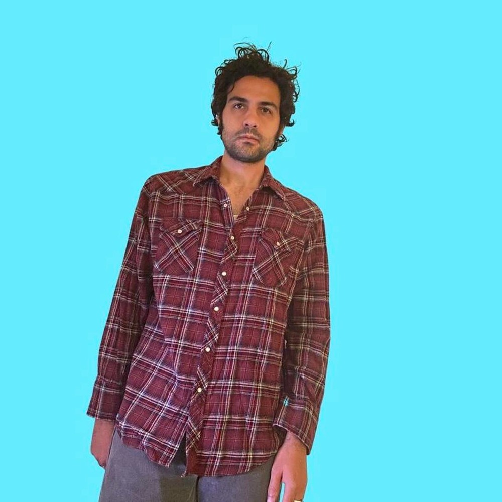 Vintage 1990s western burgundy snap shirt